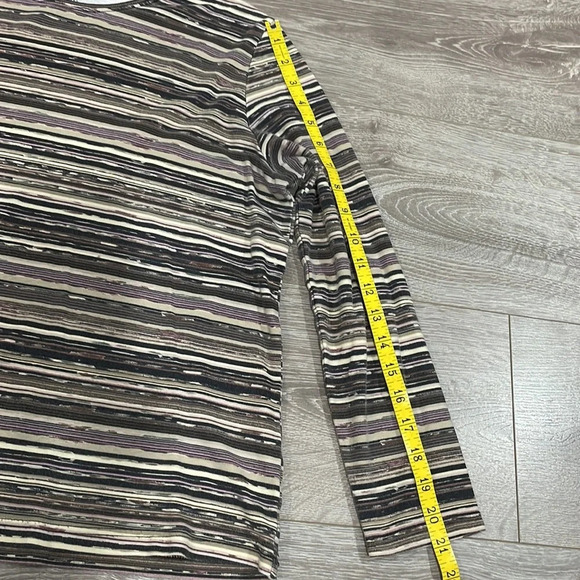 🌸 Croft & Barrow Crewneck Long Sleeve Striped Top L - Picture 9 of 14